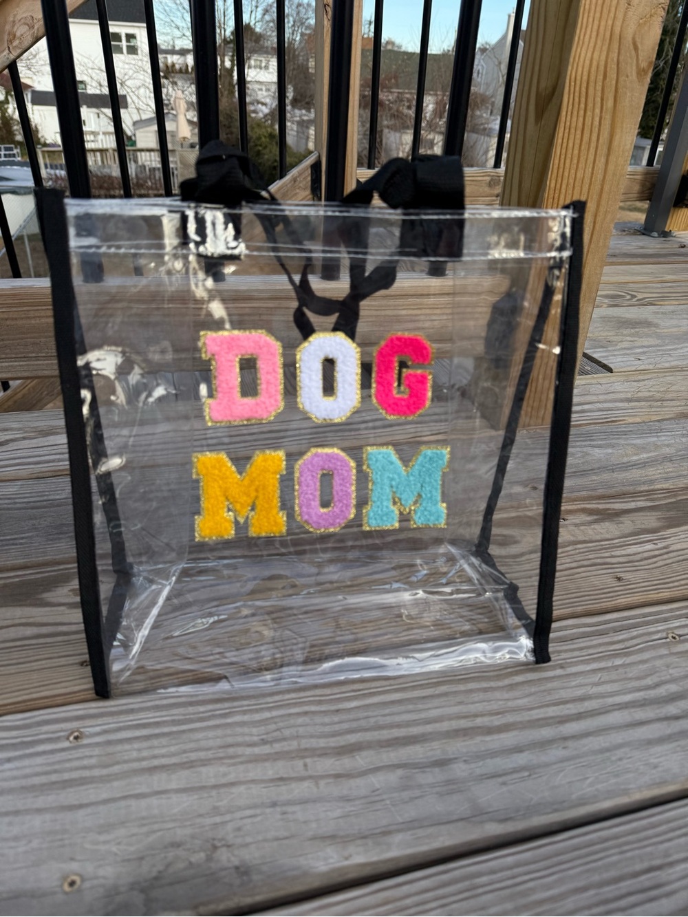 BRAND NEW Clear Dog Mom Tote Bag